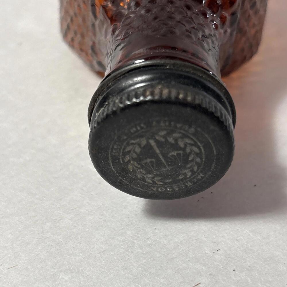 Vintage McKesson Embossed Fish Cod Liver Oil Bottle with Cap, Amber, Label - Picture 9 of 10